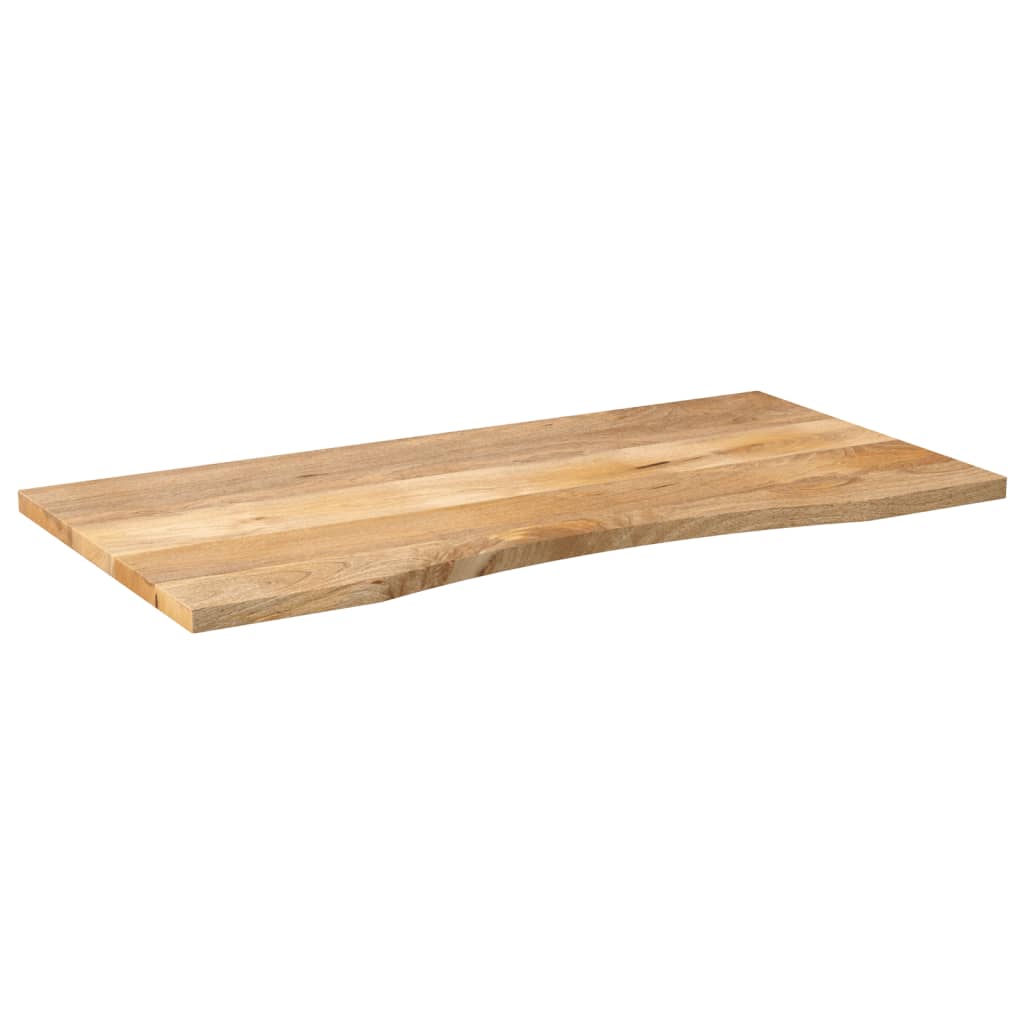 bordplade med kurvet form 120x50x2,5 cm ru massivt mangotræ