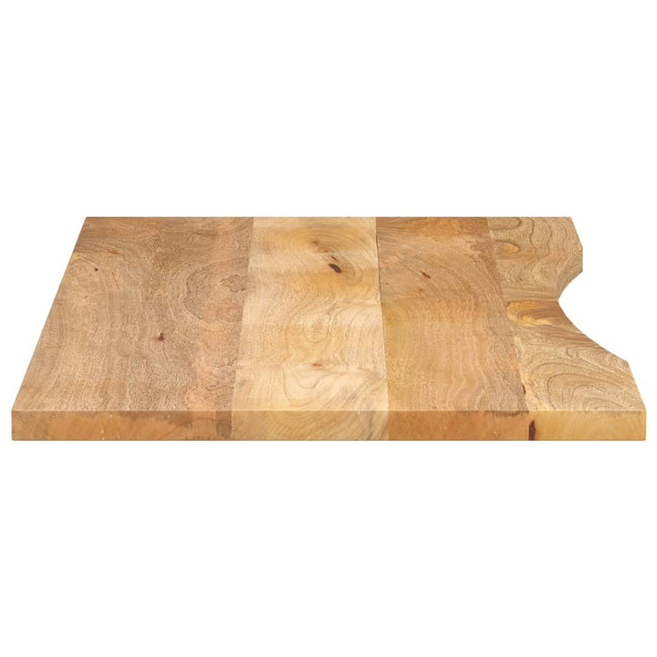 bordplade med kurvet form 120x50x2,5 cm ru massivt mangotræ