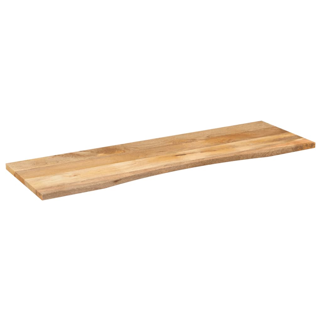 bordplade med kurvet form 160x50x2,5 cm ru massivt mangotræ