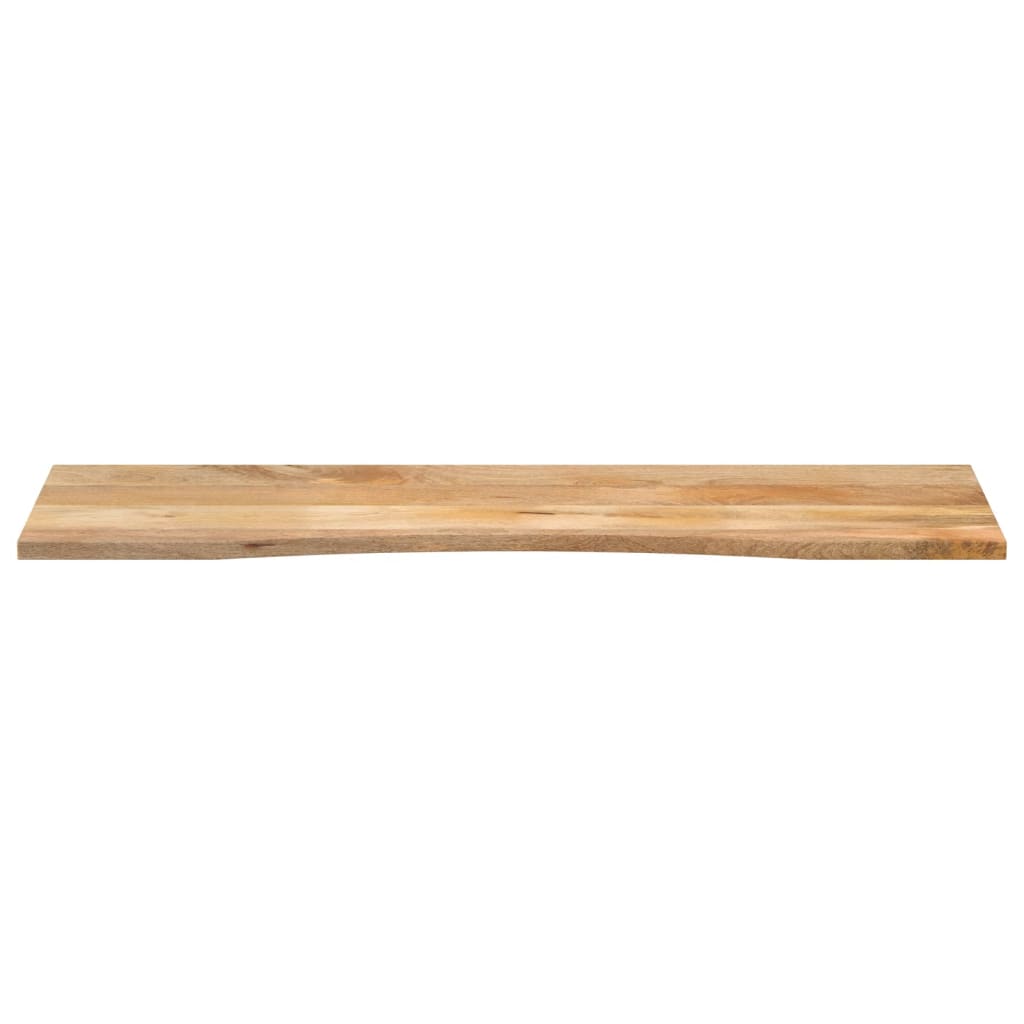 bordplade med kurvet form 160x50x2,5 cm ru massivt mangotræ