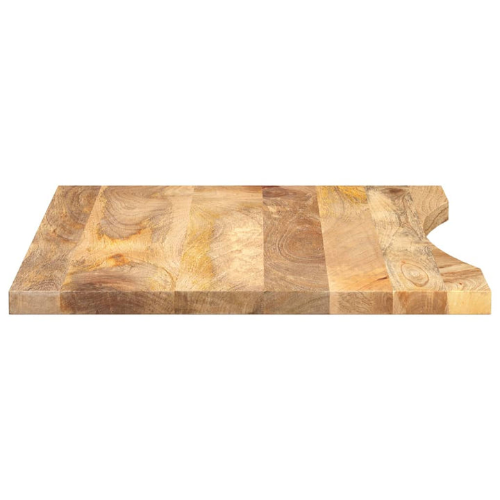 bordplade med kurvet form 90x60x2,5 cm ru massivt mangotræ