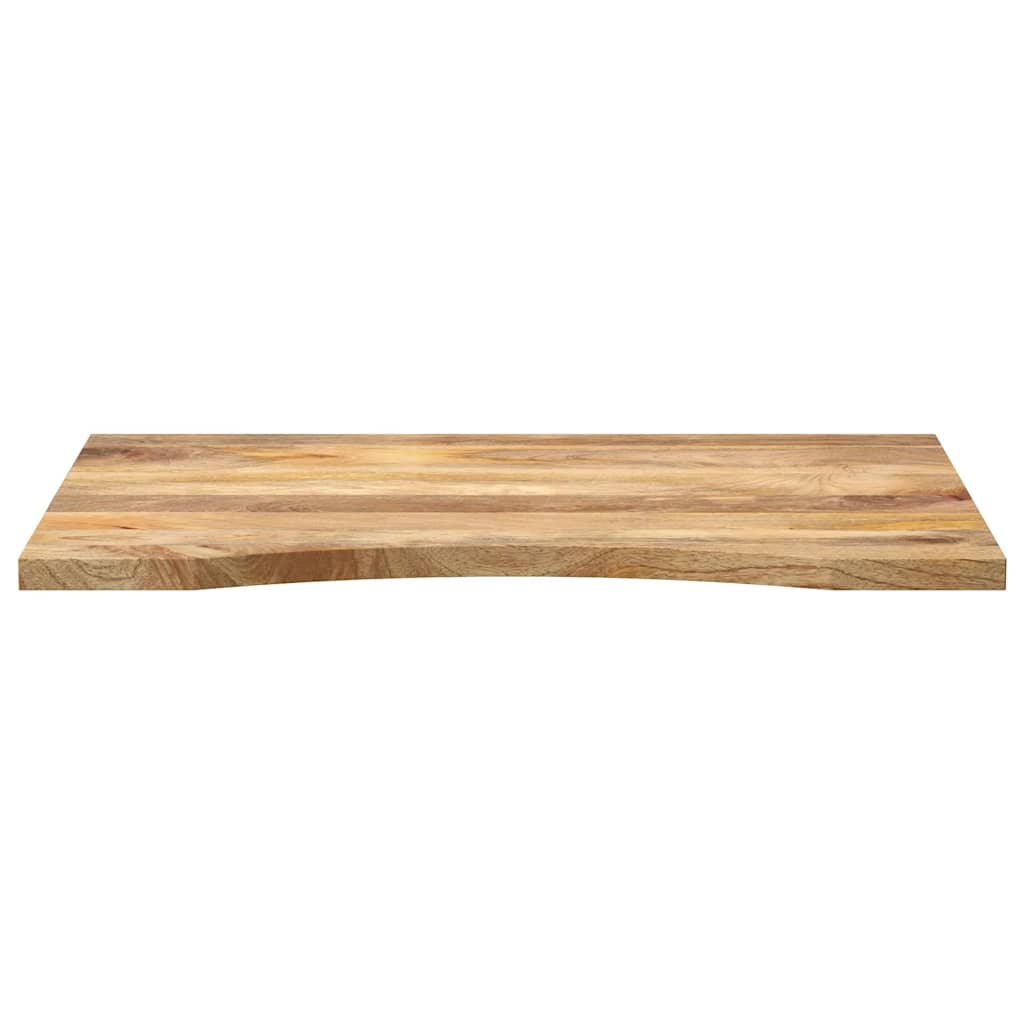 bordplade med kurvet form 100x60x2,5 cm ru massivt mangotræ