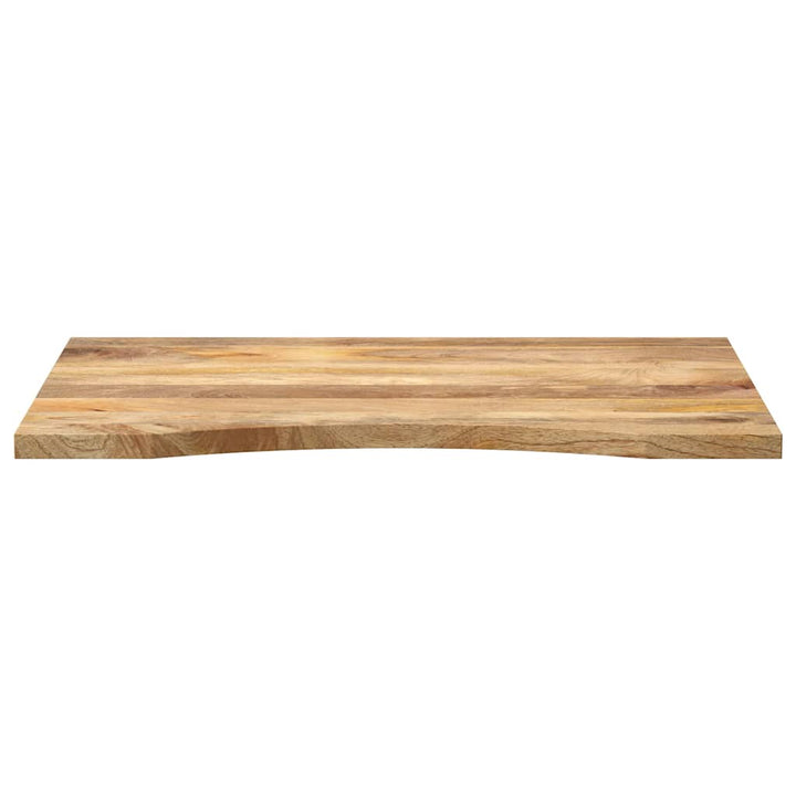 bordplade med kurvet form 100x60x2,5 cm ru massivt mangotræ