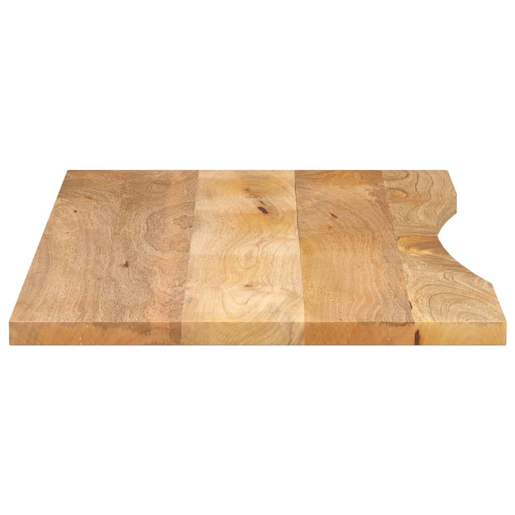 bordplade med kurvet form 140x60x2,5 cm ru massivt mangotræ