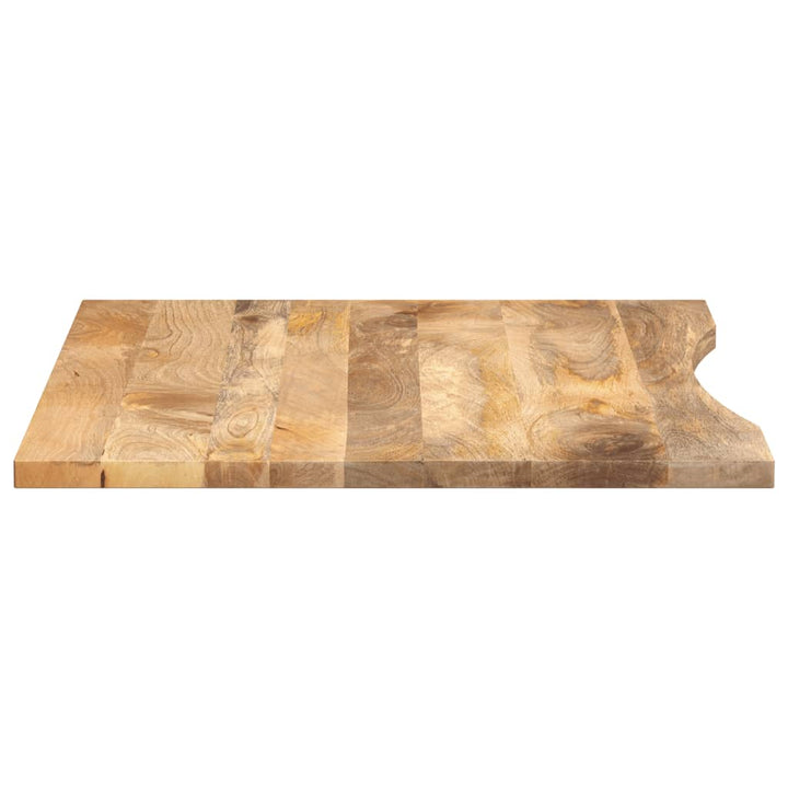 bordplade med kurvet form 110x80x2,5 cm ru massivt mangotræ