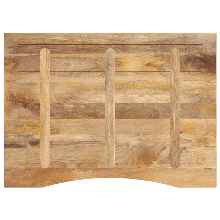 bordplade med kurvet form 110x80x2,5 cm ru massivt mangotræ