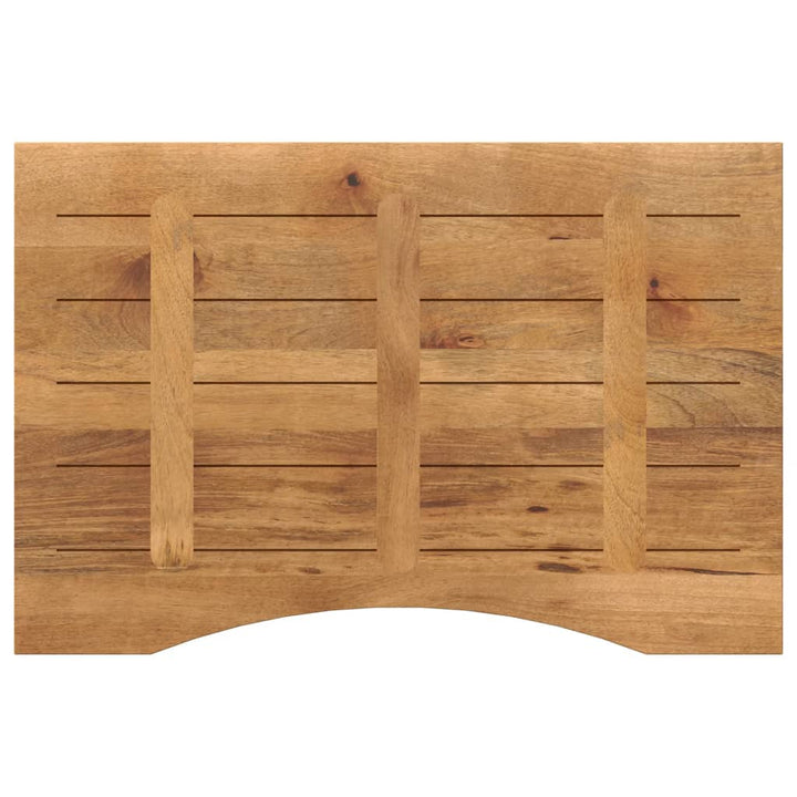 bordplade med kurvet form 100x50x2,5 cm ru massivt mangotræ