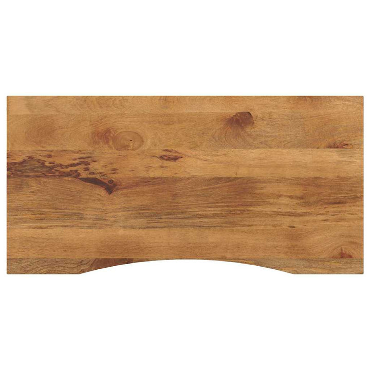 bordplade med kurvet form 110x50x2,5 cm ru massivt mangotræ