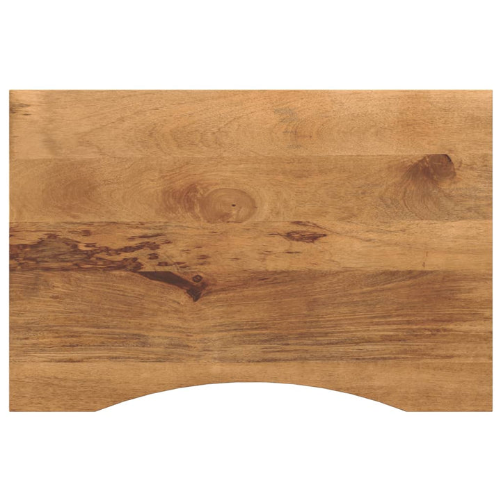 bordplade med kurvet form 80x60x2,5 cm ru massivt mangotræ