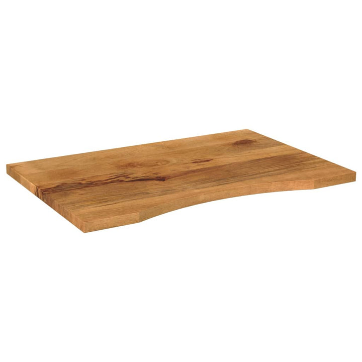 bordplade med kurvet form 80x60x2,5 cm ru massivt mangotræ