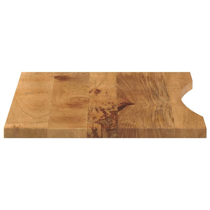 bordplade med kurvet form 90x60x2,5 cm ru massivt mangotræ