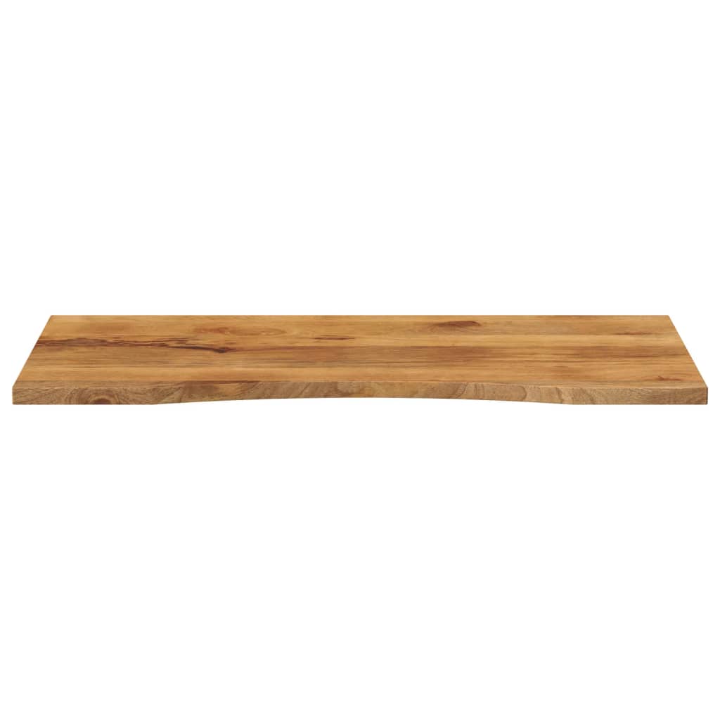 bordplade med kurvet form 140x60x2,5 cm ru massivt mangotræ