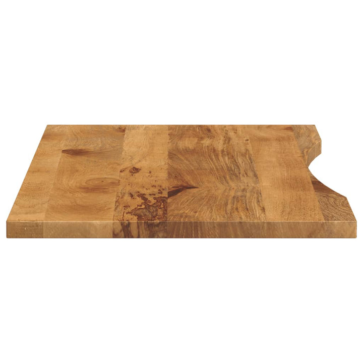 bordplade med kurvet form 140x60x2,5 cm ru massivt mangotræ
