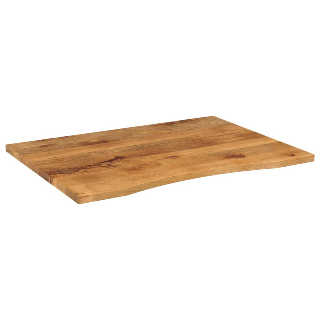 bordplade med kurvet form 110x80x2,5 cm ru massivt mangotræ