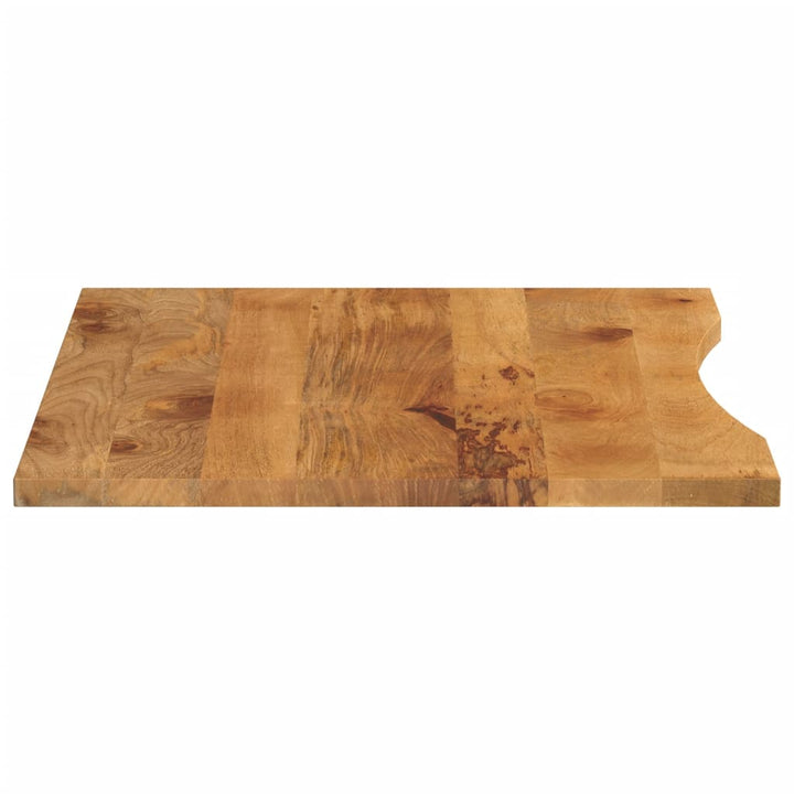 bordplade med kurvet form 110x80x2,5 cm ru massivt mangotræ