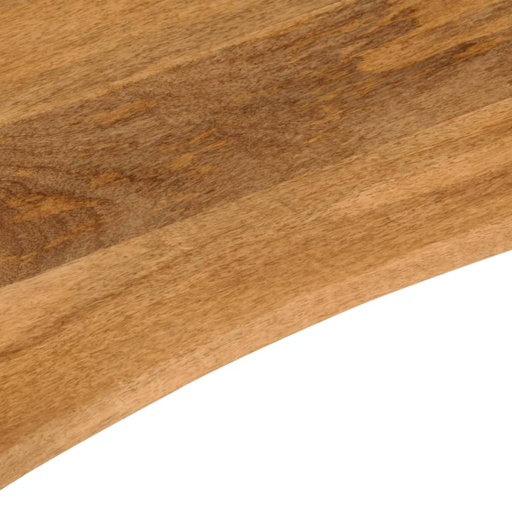bordplade med kurvet form 110x80x2,5 cm ru massivt mangotræ