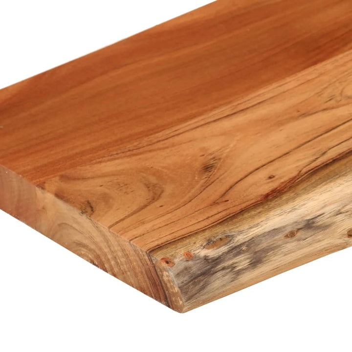 væghylde 120x30x2,5 cm rektangulær massivt akacietræ