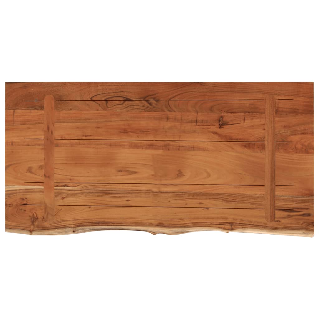 bordplade 80x40x2,5 cm rektangulær massivt akacietræ
