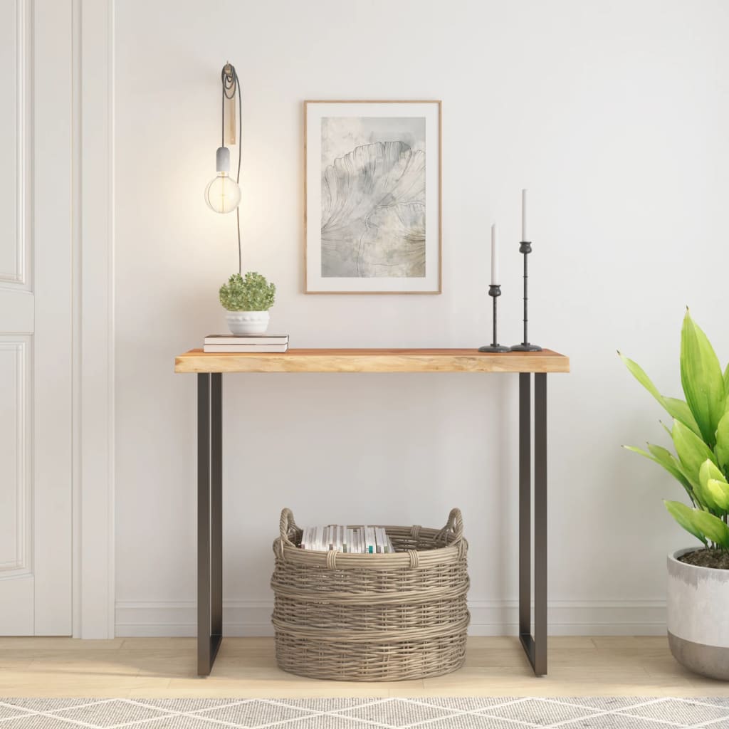 bordplade 80x40x2,5 cm rektangulær massivt akacietræ