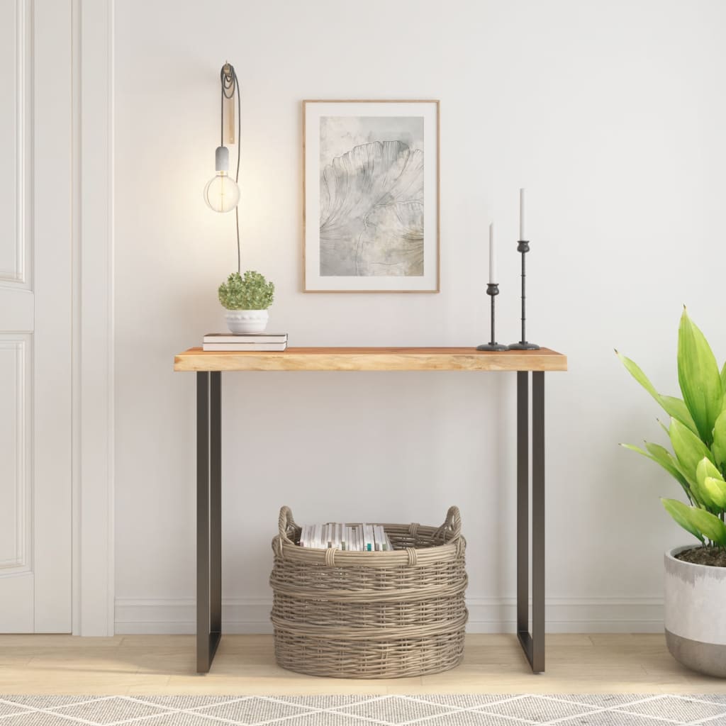 bordplade 100x40x2,5 cm rektangulær massivt akacietræ