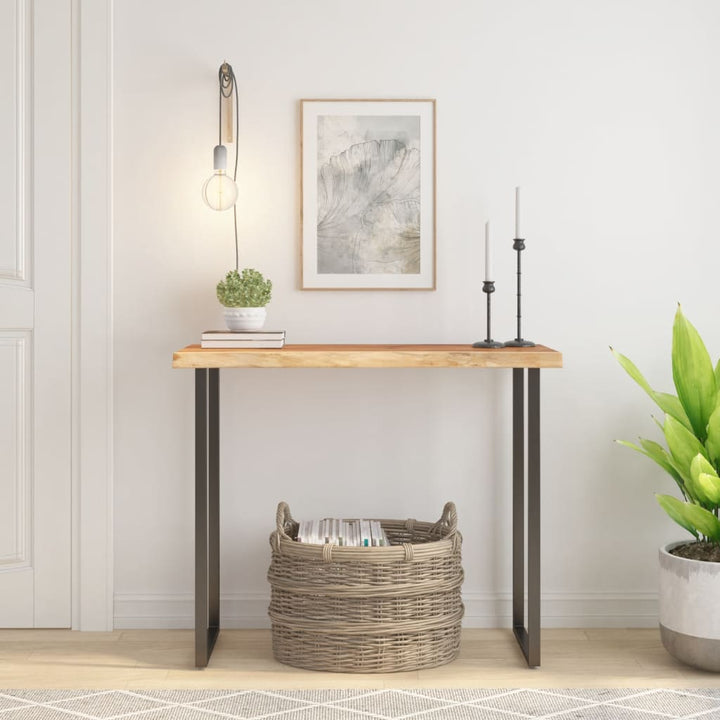 bordplade 100x40x2,5 cm rektangulær massivt akacietræ