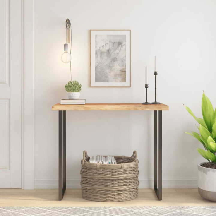bordplade 90x40x3,8 cm rektangulær massivt akacietræ