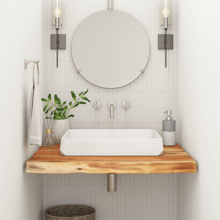 bordplade til badeværelse 70x60x3,8 cm rektangulær akacietræ