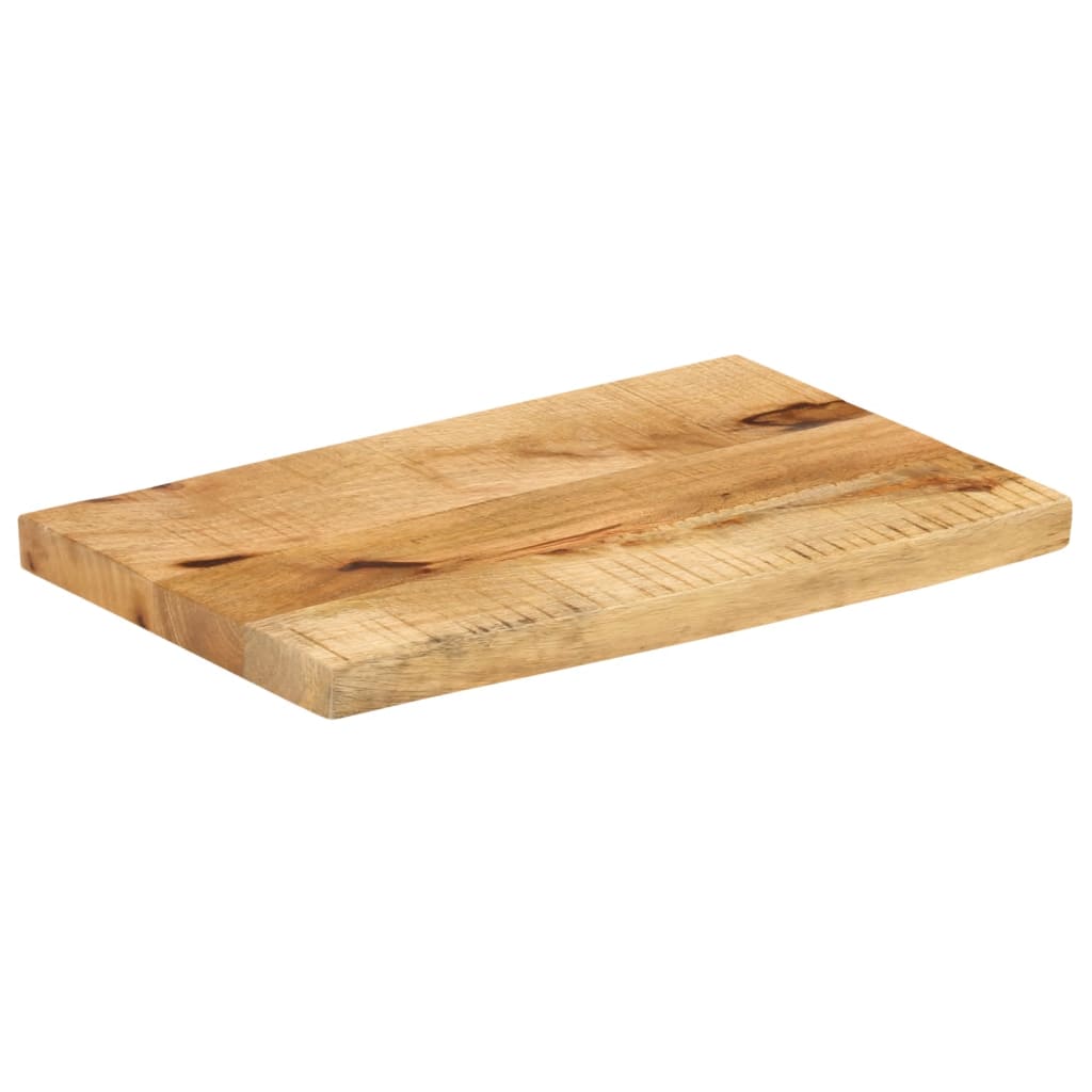 bordplade 50x20x2,5 cm naturlig kant massivt ru mangotræ