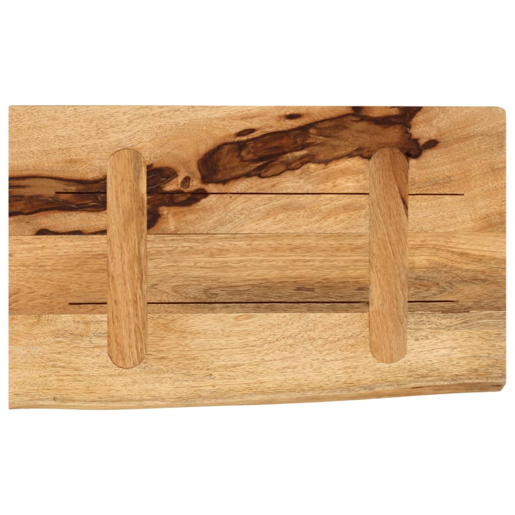 bordplade 50x20x2,5 cm naturlig kant massivt ru mangotræ