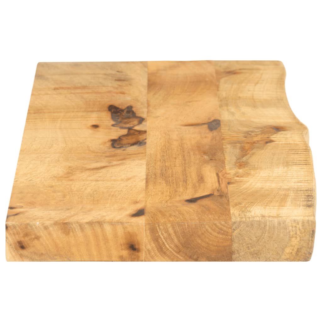 bordplade 100x20x2,5 cm naturlig kant massivt ru mangotræ