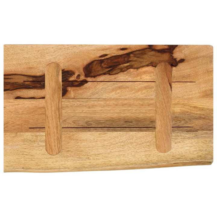 bordplade 60x30x2,5 cm naturlig kant massivt ru mangotræ