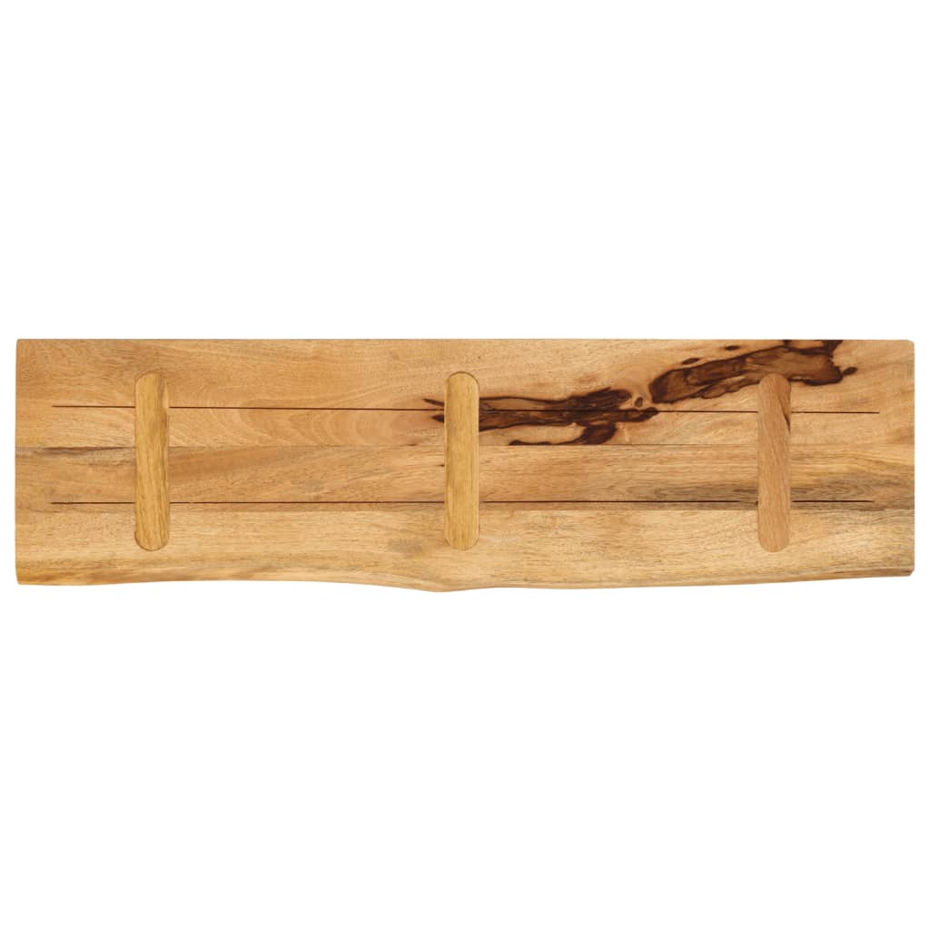 bordplade 100x30x2,5 cm naturlig kant massivt ru mangotræ