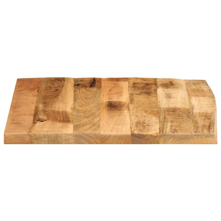 bordplade 40x40x2,5 cm naturlig kant massivt ru mangotræ