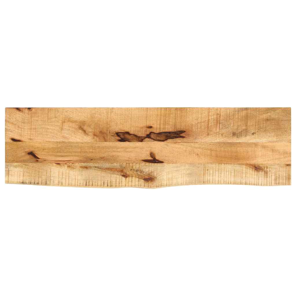 bordplade 100x40x2,5 cm naturlig kant massivt ru mangotræ