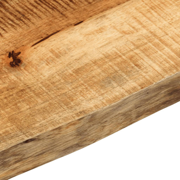 bordplade 160x40x2,5 cm naturlig kant massivt ru mangotræ