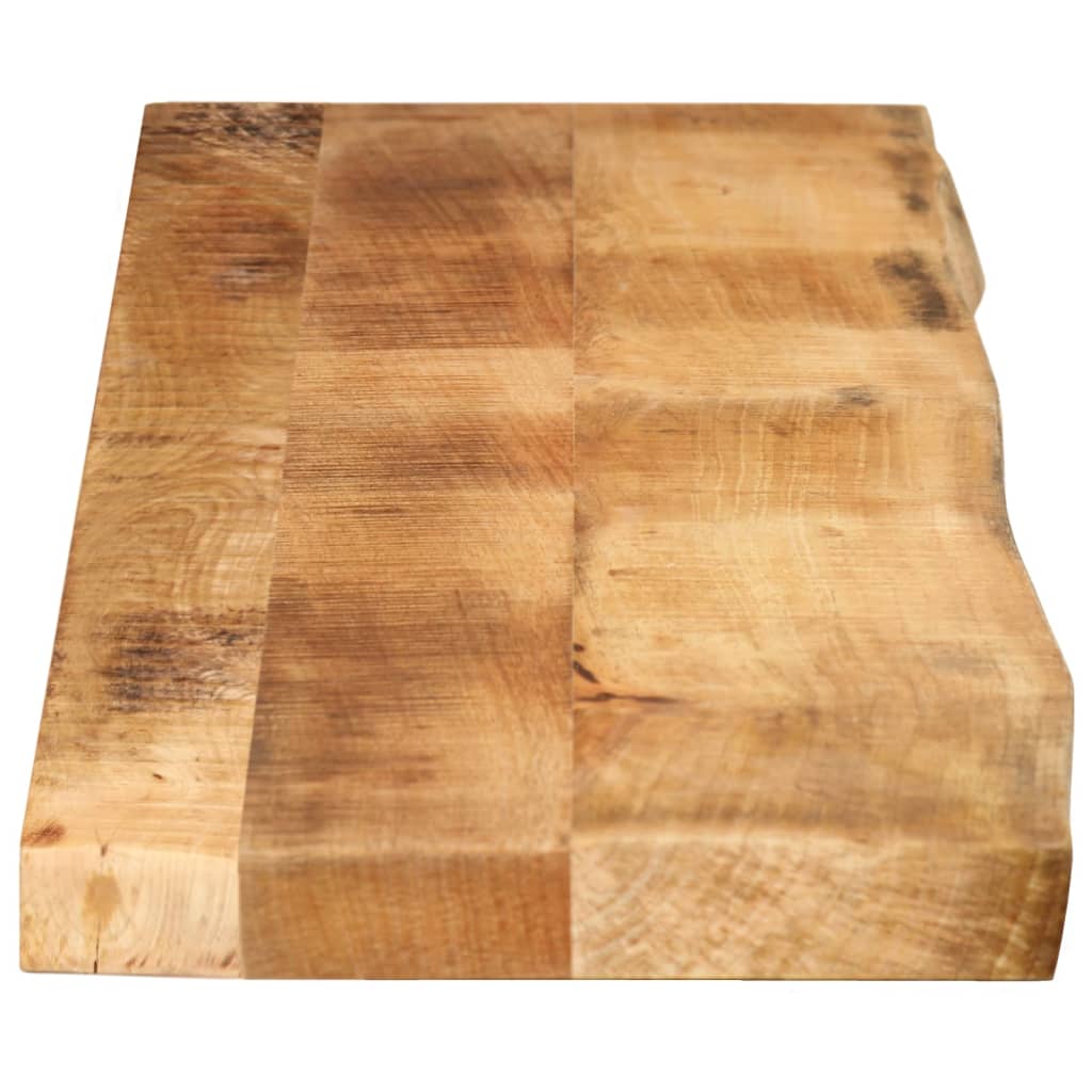 bordplade 180x40x2,5 cm naturlig kant massivt ru mangotræ