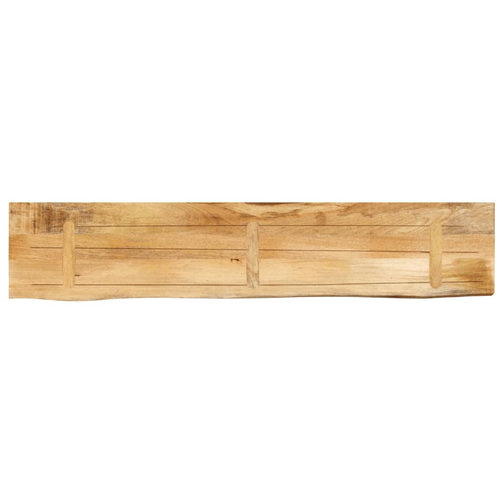 bordplade 180x40x2,5 cm naturlig kant massivt ru mangotræ