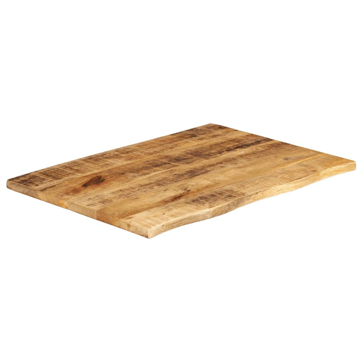 bordplade 70x60x2,5 cm naturlig kant massivt ru mangotræ
