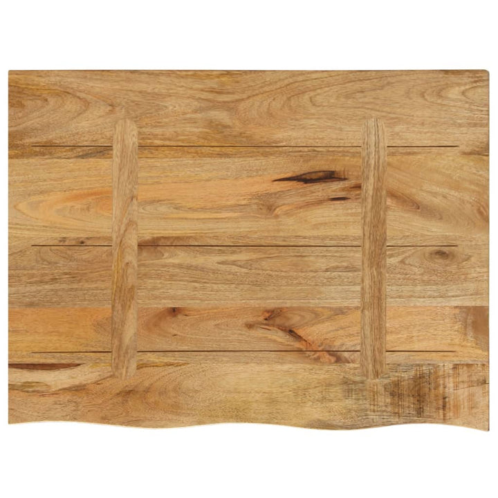 bordplade 70x60x2,5 cm naturlig kant massivt ru mangotræ