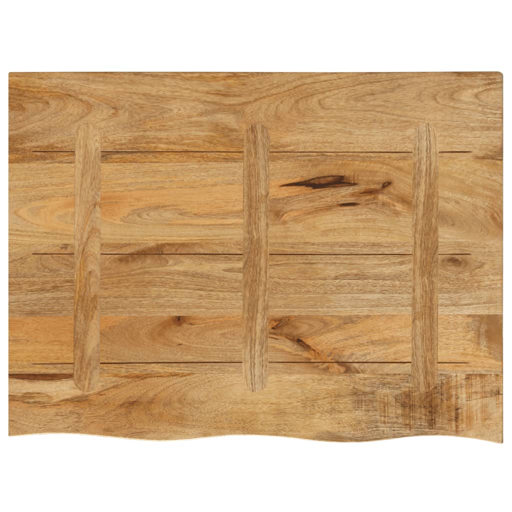 bordplade 90x60x2,5 cm naturlig kant massivt ru mangotræ
