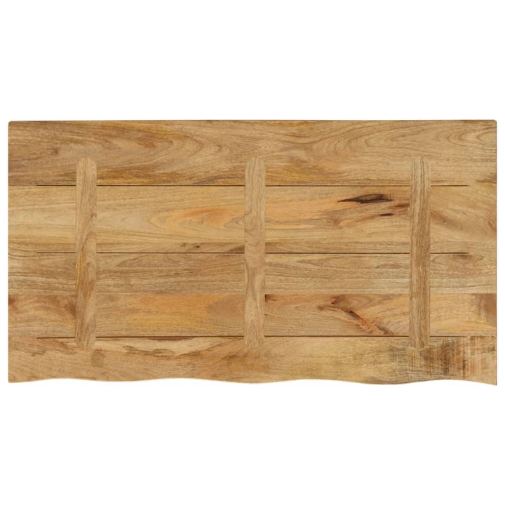 bordplade 100x60x2,5 cm naturlig kant massivt ru mangotræ