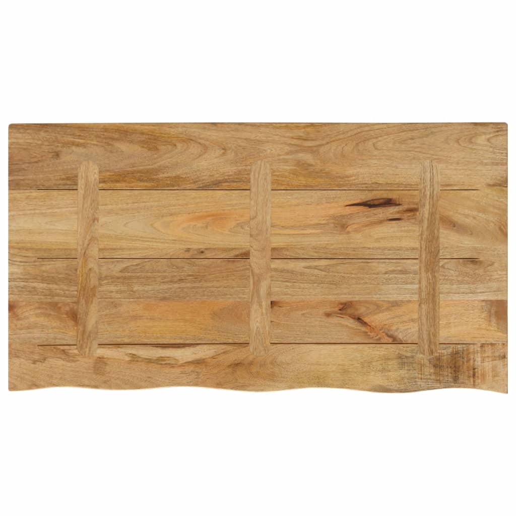 bordplade 110x60x2,5 cm naturlig kant massivt ru mangotræ