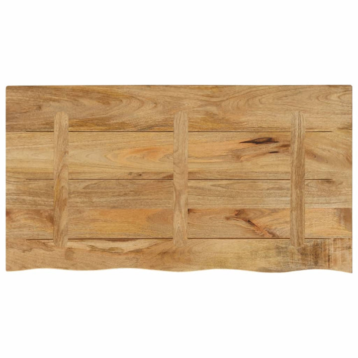bordplade 110x60x2,5 cm naturlig kant massivt ru mangotræ