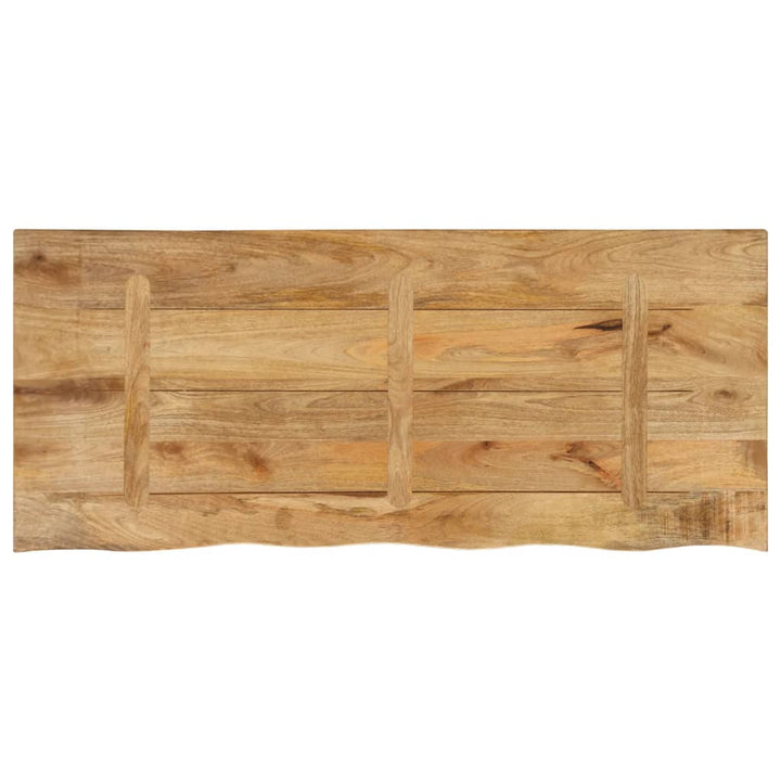 bordplade 140x60x2,5 cm naturlig kant massivt ru mangotræ