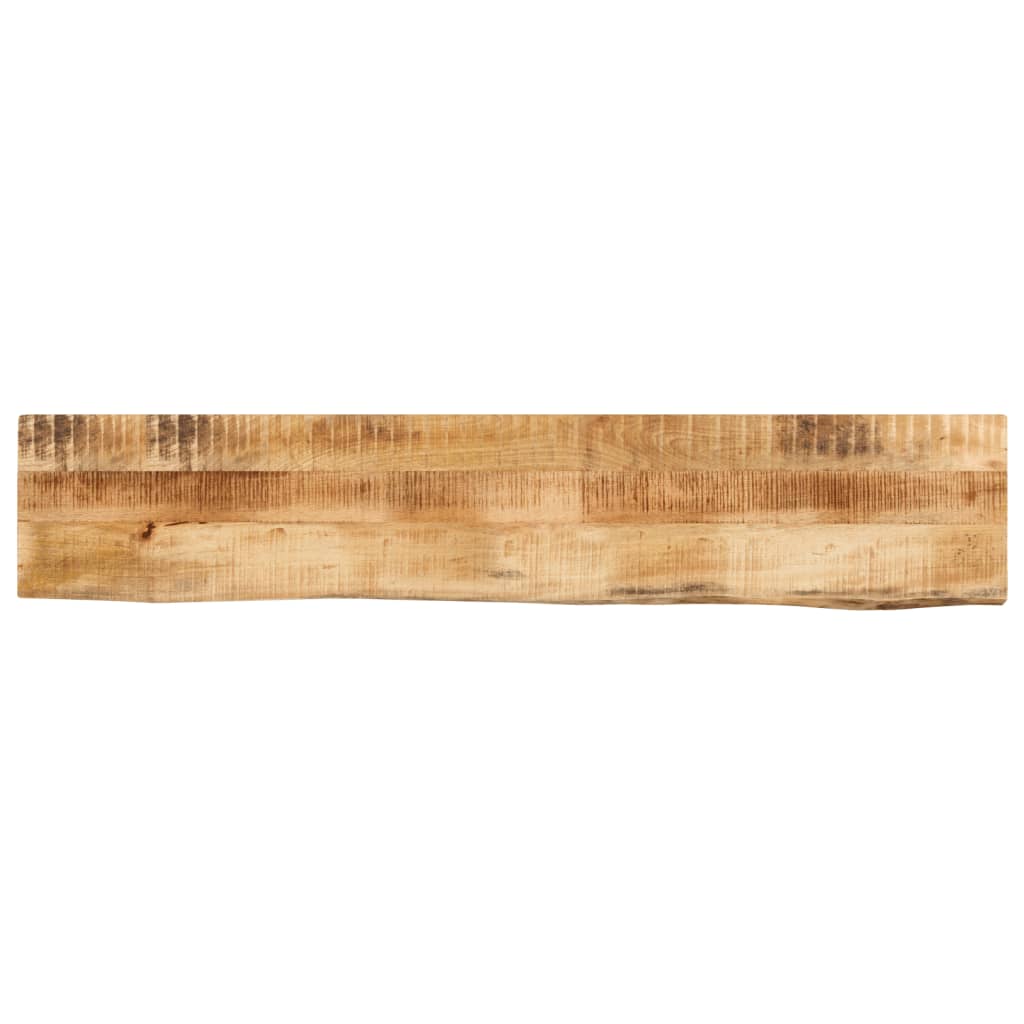 bordplade 180x20x3,8 cm naturlig kant massivt ru mangotræ