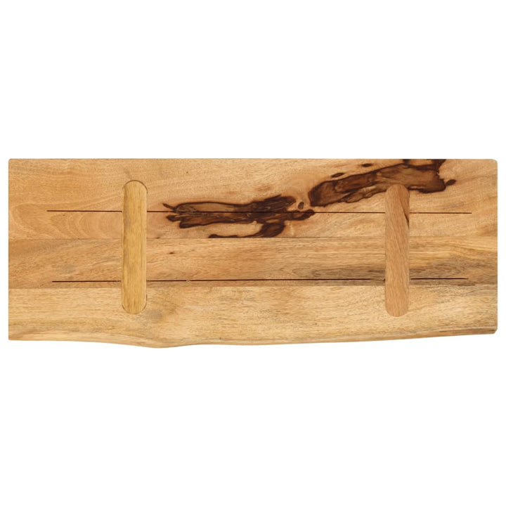 bordplade 70x30x3,8 cm naturlig kant massivt ru mangotræ