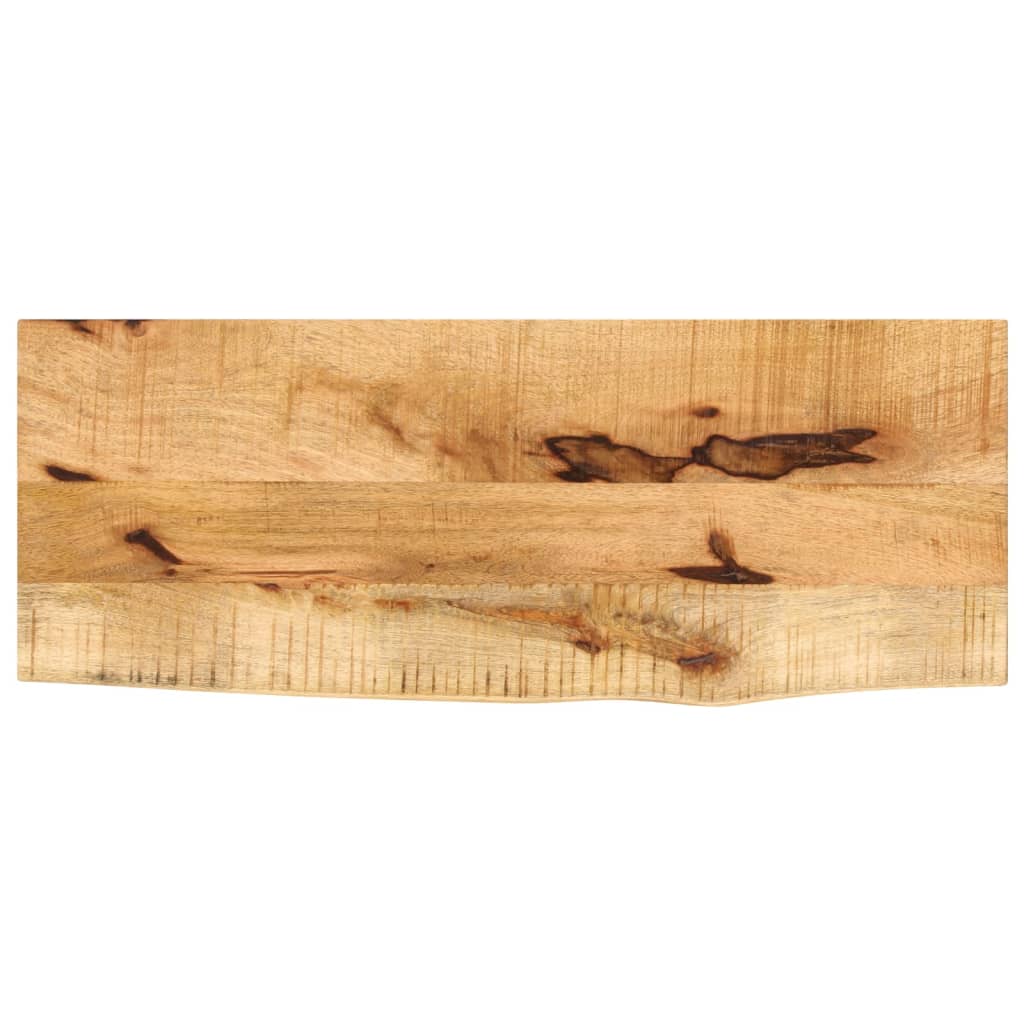 bordplade 80x30x3,8 cm naturlig kant massivt ru mangotræ