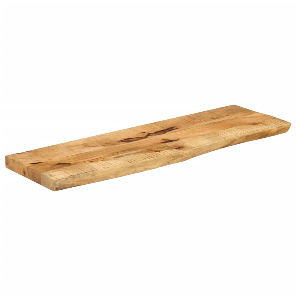 bordplade 120x30x3,8 cm naturlig kant massivt ru mangotræ