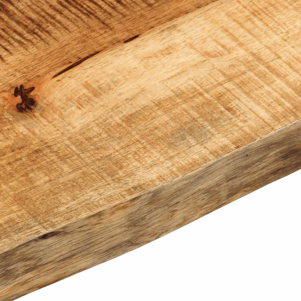 bordplade 180x30x3,8 cm naturlig kant massivt ru mangotræ