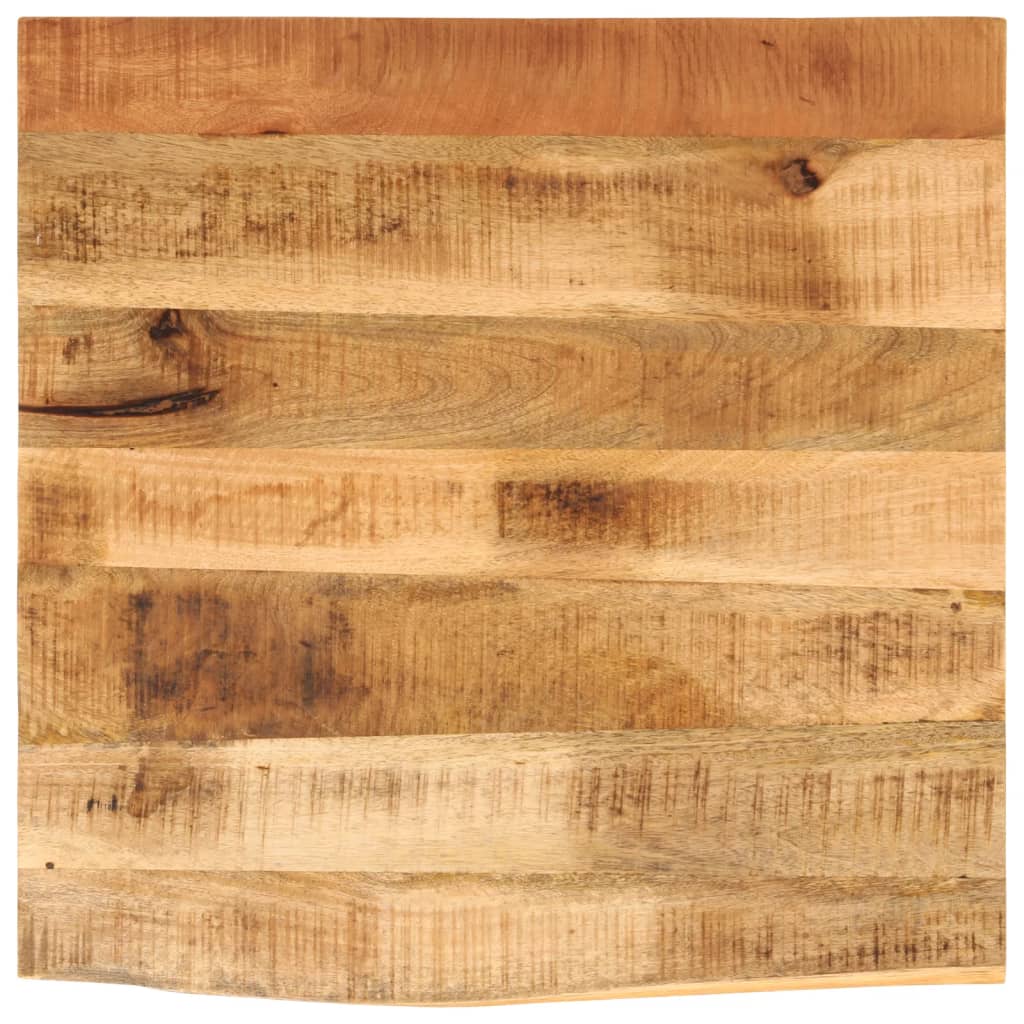 bordplade 40x40x3,8 cm naturlig kant massivt ru mangotræ